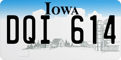 IA license plate DQI614