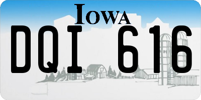 IA license plate DQI616