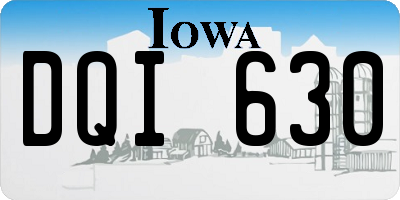 IA license plate DQI630