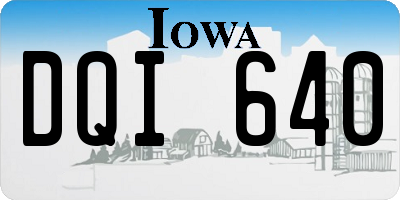 IA license plate DQI640