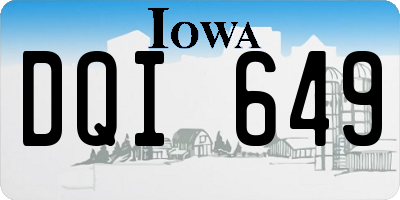 IA license plate DQI649
