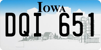 IA license plate DQI651
