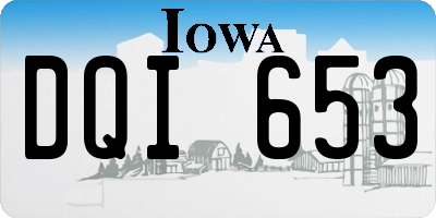 IA license plate DQI653