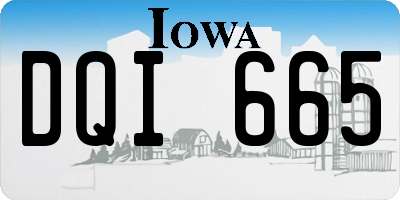 IA license plate DQI665
