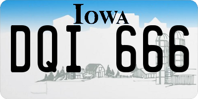 IA license plate DQI666