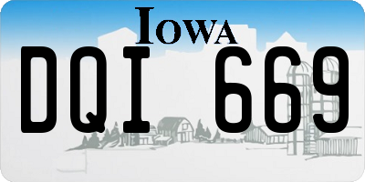 IA license plate DQI669