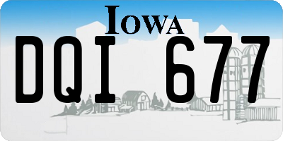 IA license plate DQI677