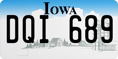 IA license plate DQI689