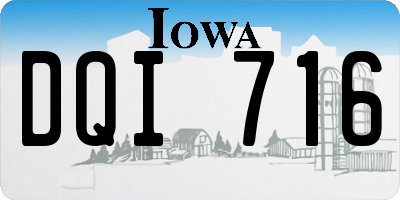 IA license plate DQI716