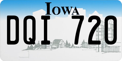 IA license plate DQI720