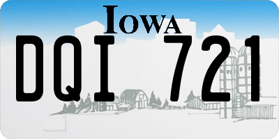 IA license plate DQI721