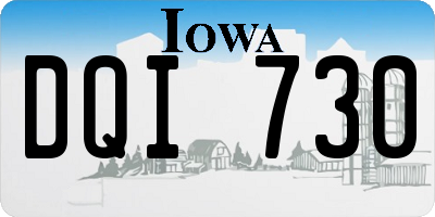 IA license plate DQI730