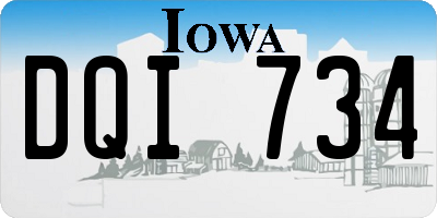 IA license plate DQI734