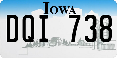 IA license plate DQI738