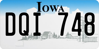 IA license plate DQI748