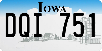 IA license plate DQI751