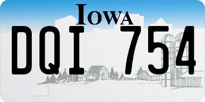 IA license plate DQI754