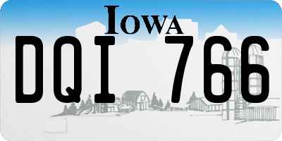 IA license plate DQI766