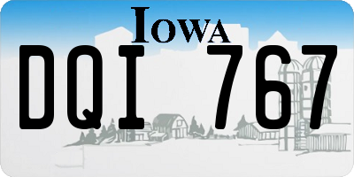 IA license plate DQI767