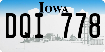 IA license plate DQI778