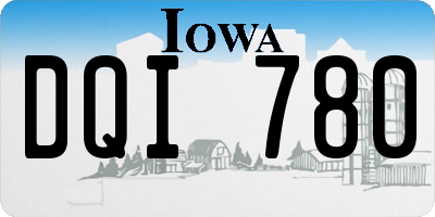IA license plate DQI780