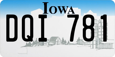 IA license plate DQI781