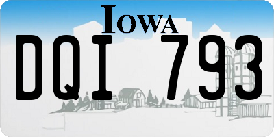 IA license plate DQI793