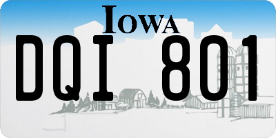 IA license plate DQI801