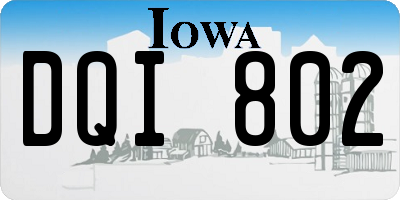 IA license plate DQI802