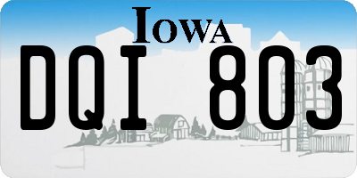 IA license plate DQI803