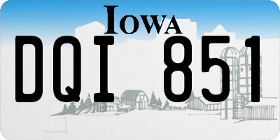IA license plate DQI851