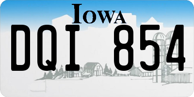 IA license plate DQI854
