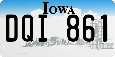 IA license plate DQI861