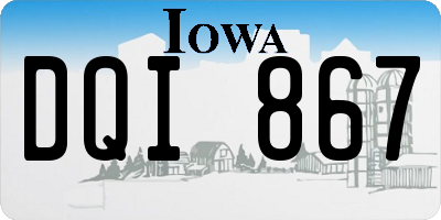 IA license plate DQI867
