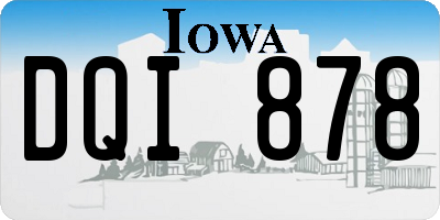 IA license plate DQI878