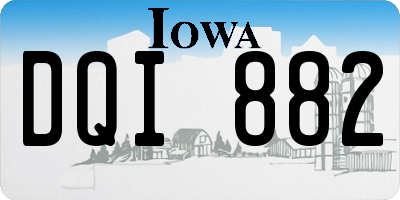 IA license plate DQI882