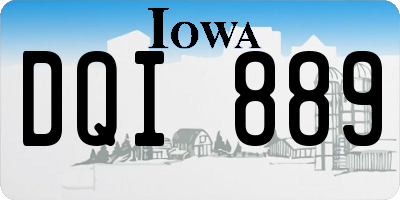 IA license plate DQI889