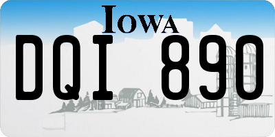 IA license plate DQI890