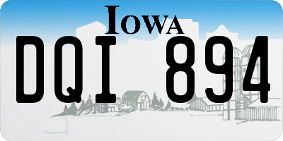 IA license plate DQI894
