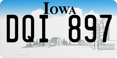 IA license plate DQI897