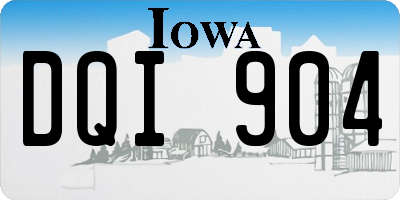 IA license plate DQI904