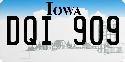 IA license plate DQI909