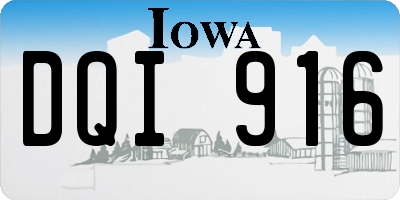IA license plate DQI916
