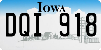 IA license plate DQI918
