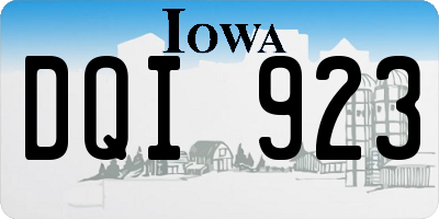 IA license plate DQI923