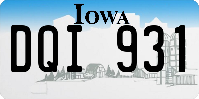 IA license plate DQI931