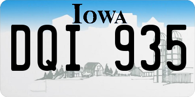 IA license plate DQI935