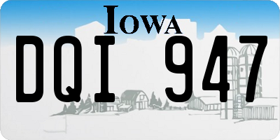 IA license plate DQI947