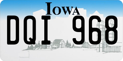 IA license plate DQI968