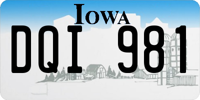 IA license plate DQI981